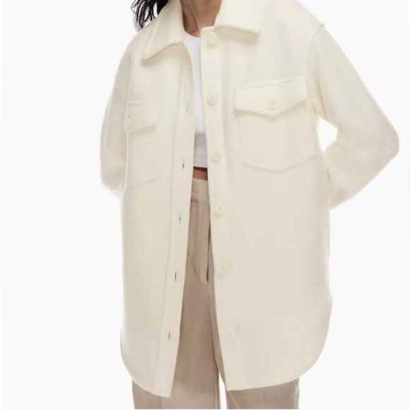 NWT Wilfred Ganna heather bone merino wool shacket - Picture 3 of 15